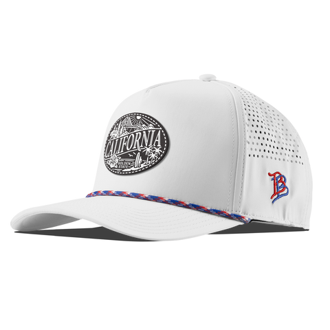 California Traveler Curved 5 Panel Rope White RWB