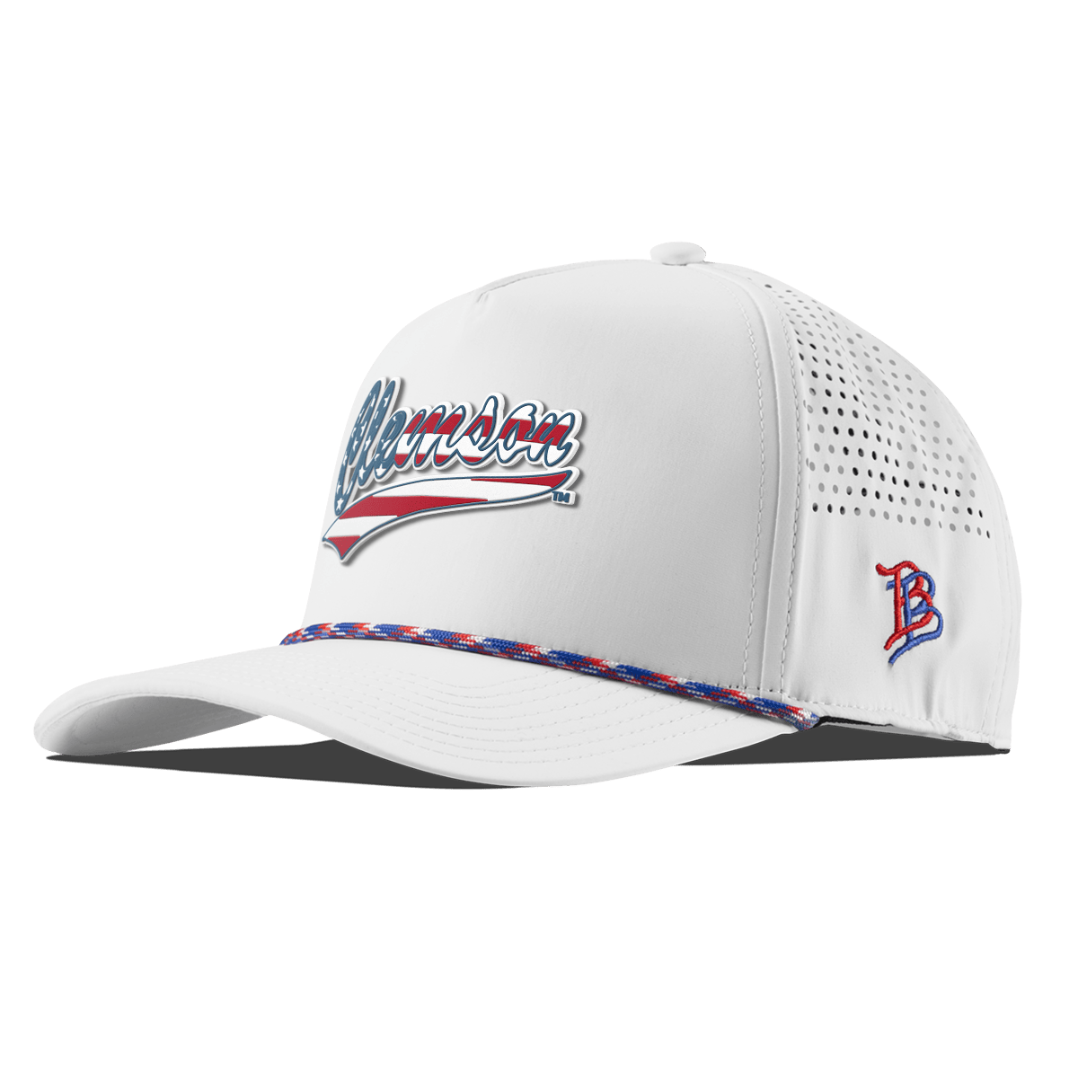 Clemson University "Clemson Stars & Stripes" Curved 5 Panel Rope White RWB