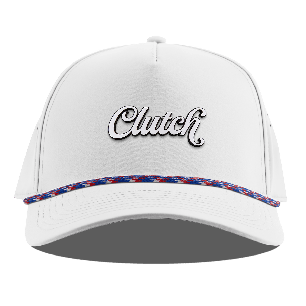 Clutch Script Curved 5 Panel Rope White RWB