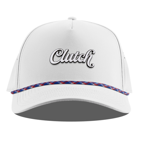 Clutch Script Curved 5 Panel Rope White RWB