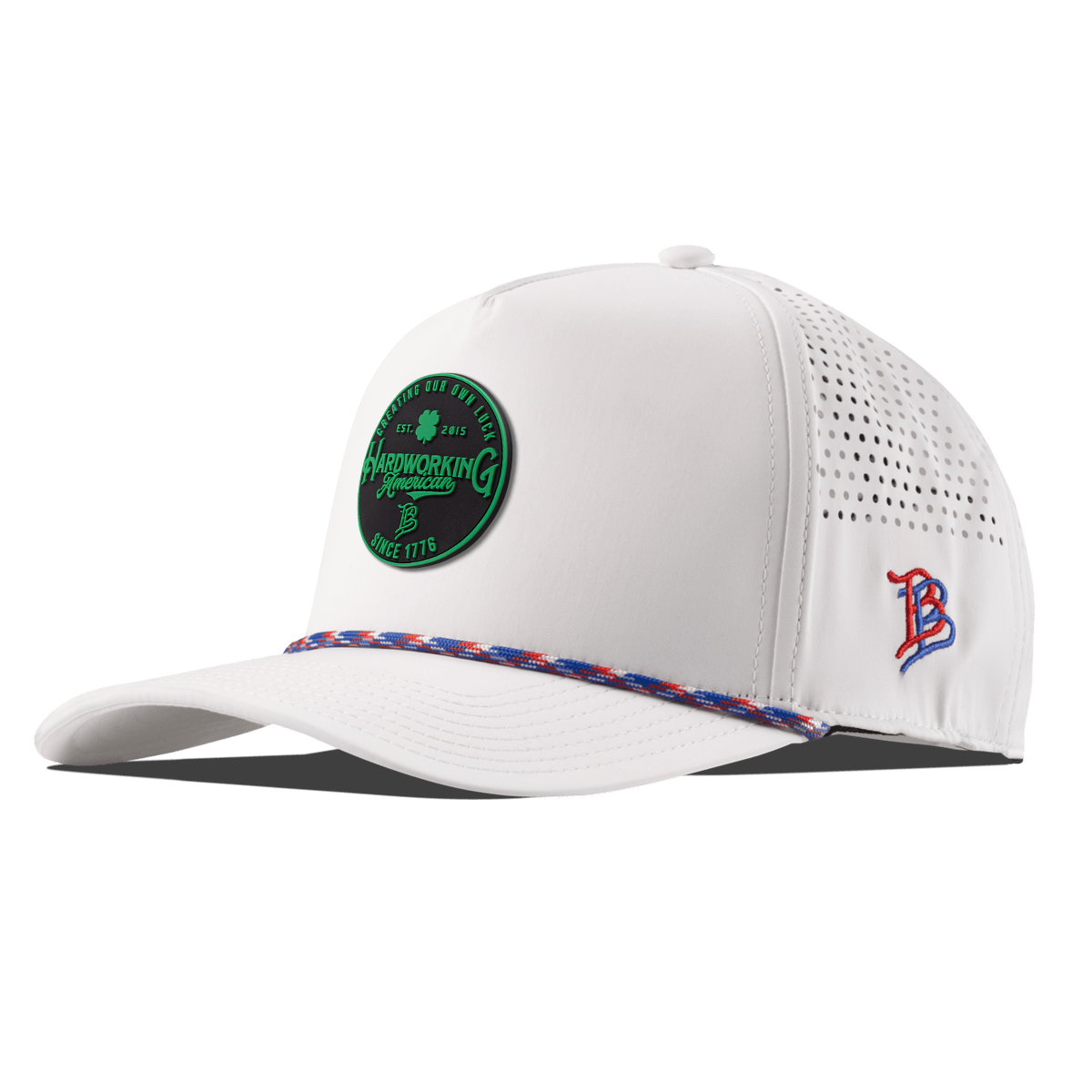 Create Your Luck Curved 5 Panel Rope White RWB