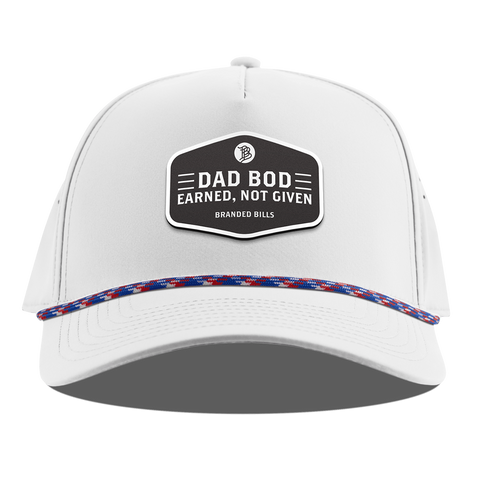 Dad Bod Curved 5 Panel Rope White RWB