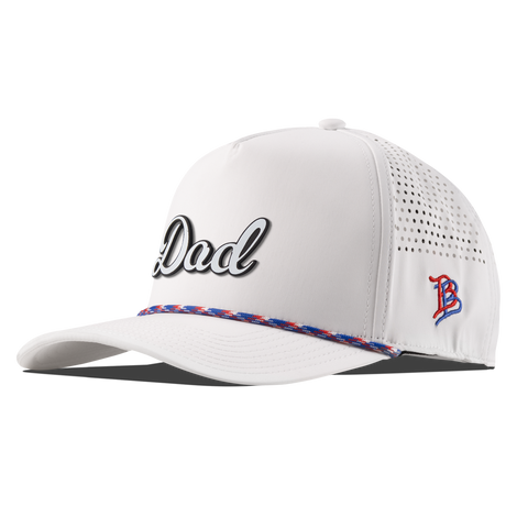 Dad Script Curved 5 Panel Rope RWB/White