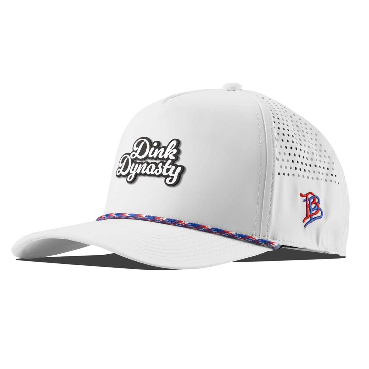 Dink Dynasty Script Curved 5 Panel Rope White RWB