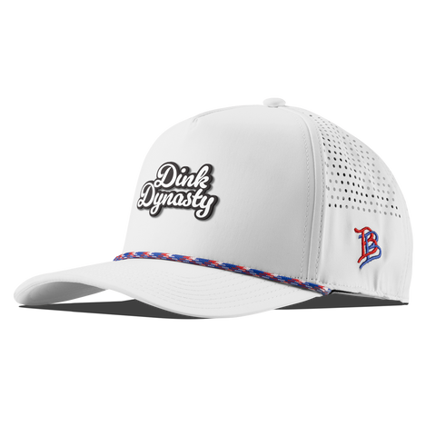Dink Dynasty Script Curved 5 Panel Rope White RWB