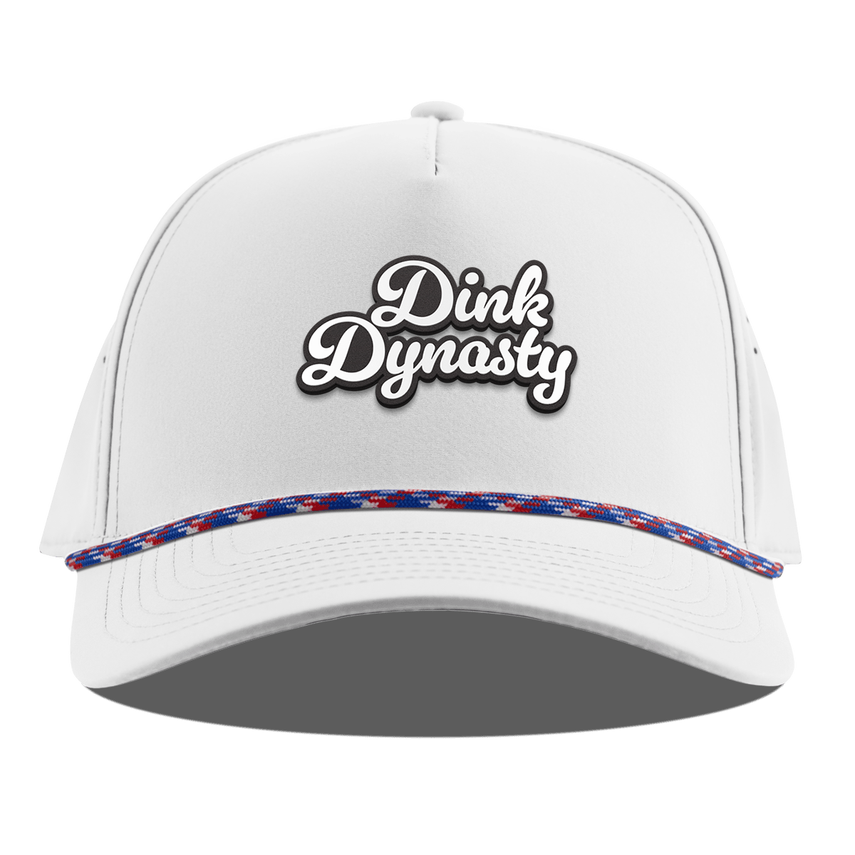 Dink Dynasty Script Curved 5 Panel Rope White RWB