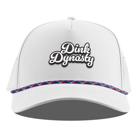 Dink Dynasty Script Curved 5 Panel Rope White RWB
