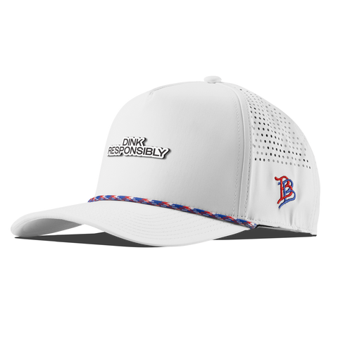 Dink Responsibly Curved 5 Panel Rope White RWB