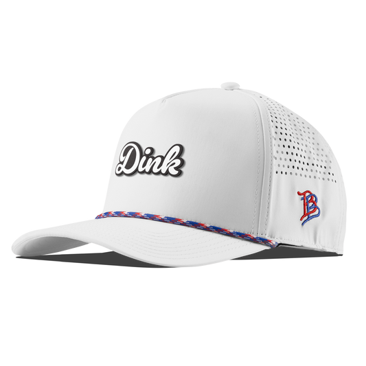 Dink Script Curved 5 Panel Rope White RWB