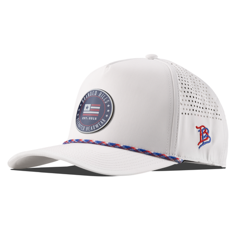 Elevated American Curved 5 Panel Rope White/RWB