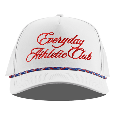 Everyday Athletic Club Curved 5 Panel Rope White RWB