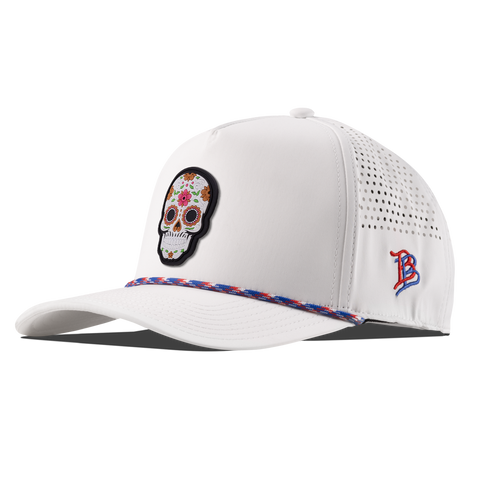 Flower Skull PVC Curved 5 Panel Rope RWB 