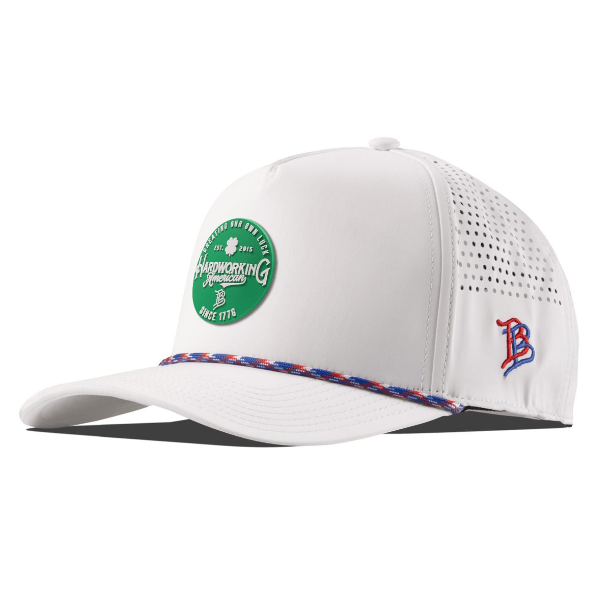 Get the Green Curved 5 Panel Rope White RWB
