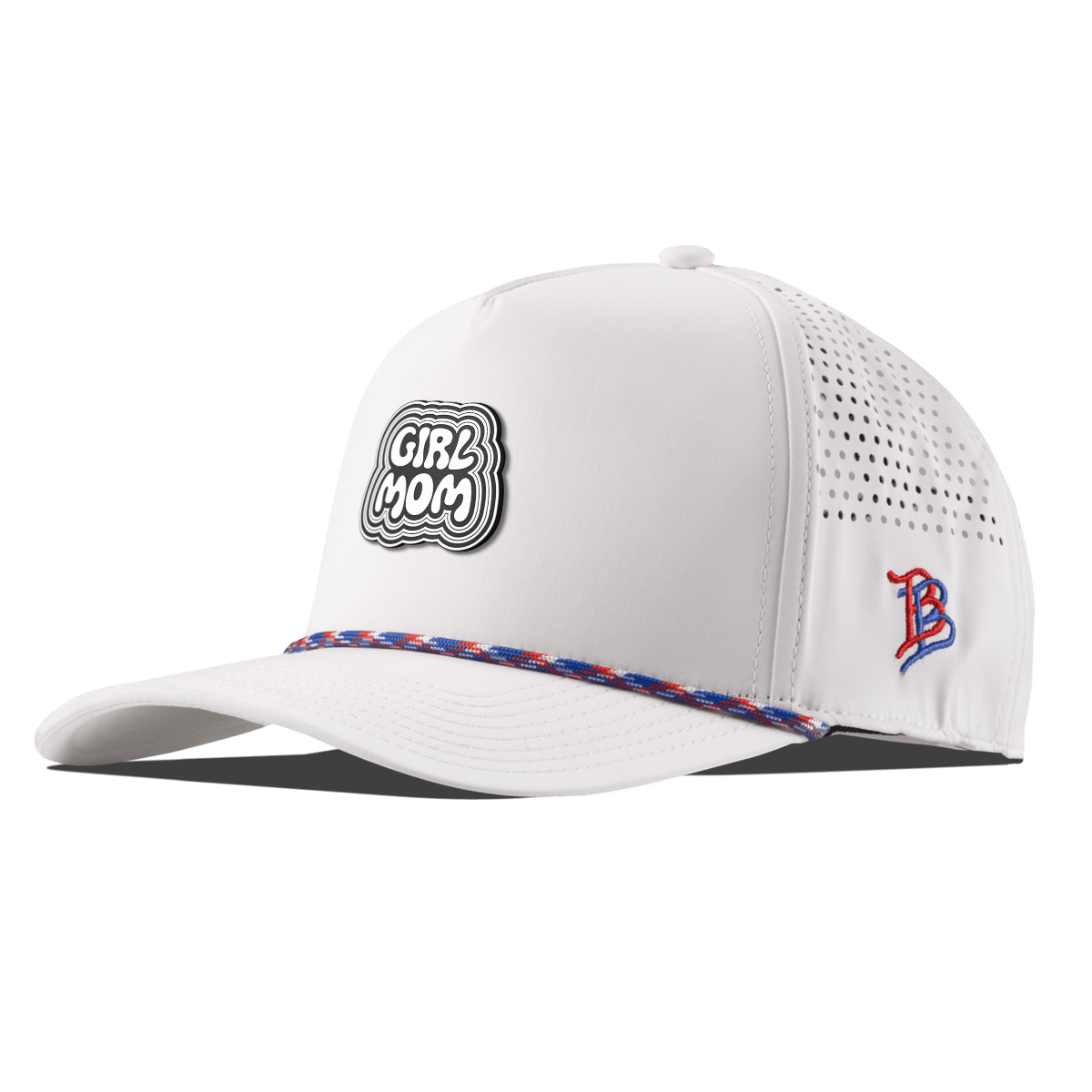 Girl Mom Curved 5 Panel Rope White RWB