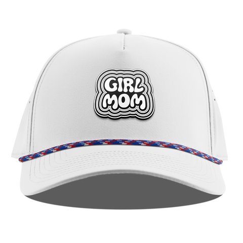 Girl Mom Curved 5 Panel Rope White RWB