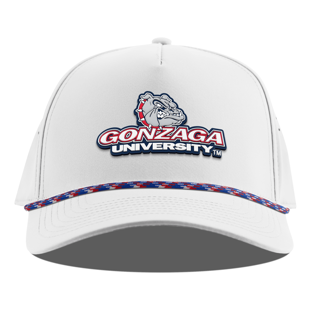 Gonzaga University "Gonzaga Team Logo" Curved 5 Panel Rope White RWB