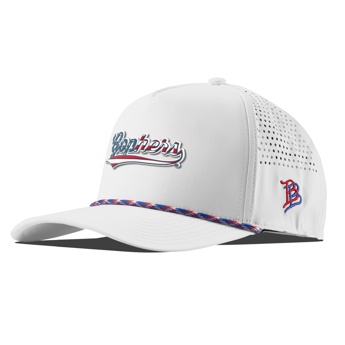 University of Minnesota "Gophers Stars & Stripes" Curved 5 Panel Rope White RWB