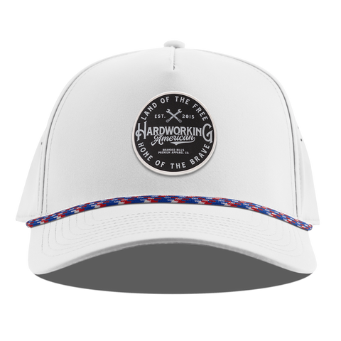 Hardworking PVC Curved 5 Panel Rope White RWB