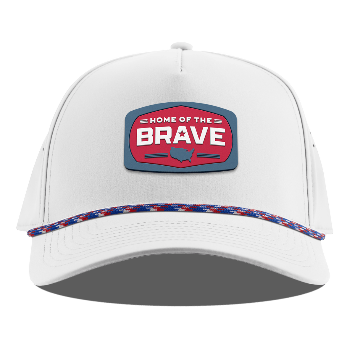 Home of the Brave Curved 5 Panel Rope White RWB