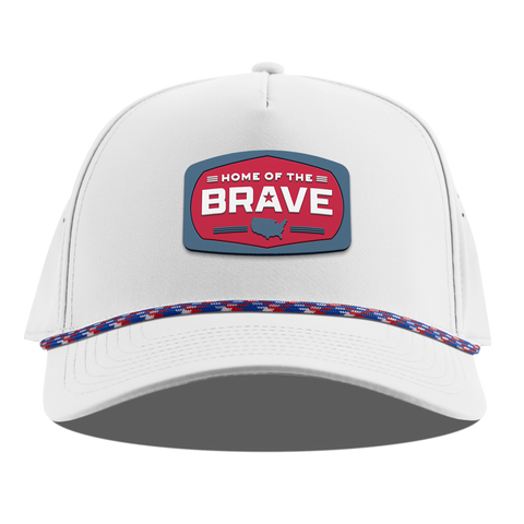 Home of the Brave Curved 5 Panel Rope White RWB