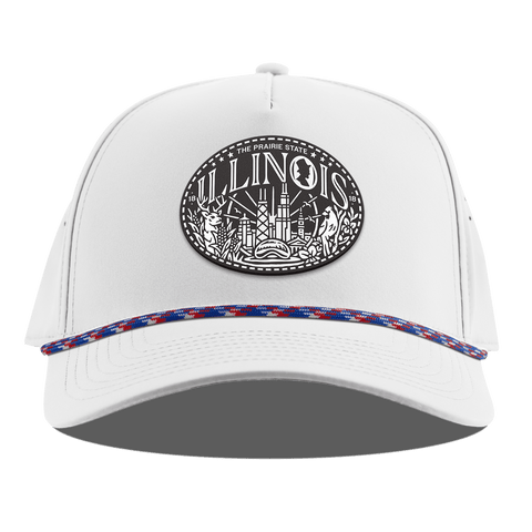 Illinois Traveler Curved 5 Panel Rope White RWB