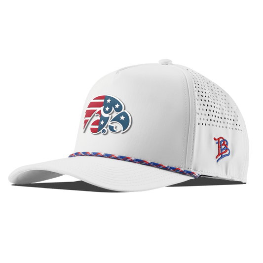 University of Iowa "Iowa Stars & Stripes" Curved 5 Panel Rope White RWB