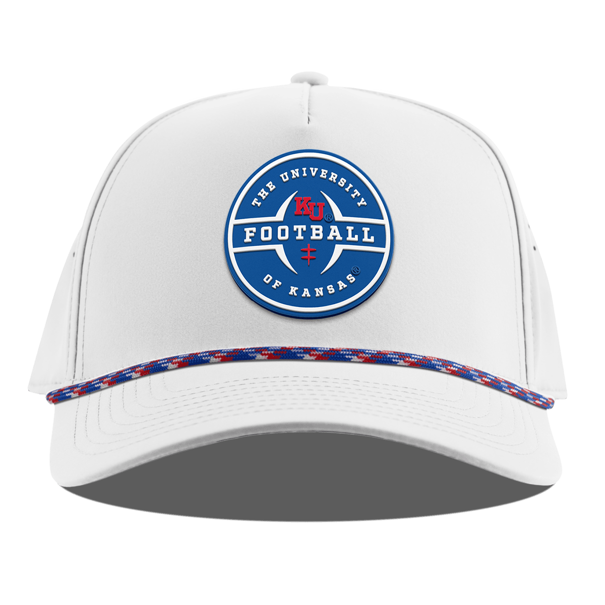 University of Kansas "Kansas Football Legacy" Curved 5 Panel Rope White RWB