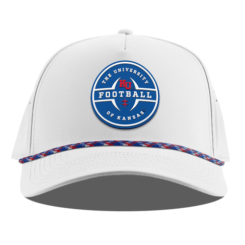 University of Kansas "Kansas Football Legacy" Curved 5 Panel Rope White RWB