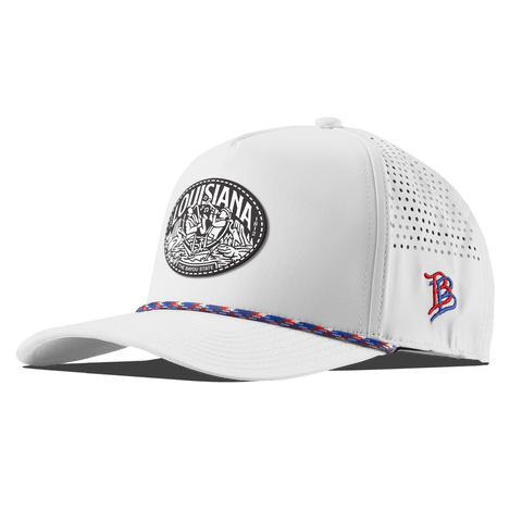 Louisiana Traveler Curved 5 Panel Rope White RWB