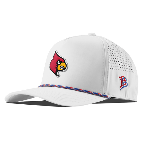 University of Louisville "Louisville Team Logo" Curved 5 Panel Rope White RWB