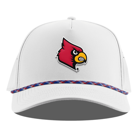 University of Louisville "Louisville Team Logo" Curved 5 Panel Rope White RWB