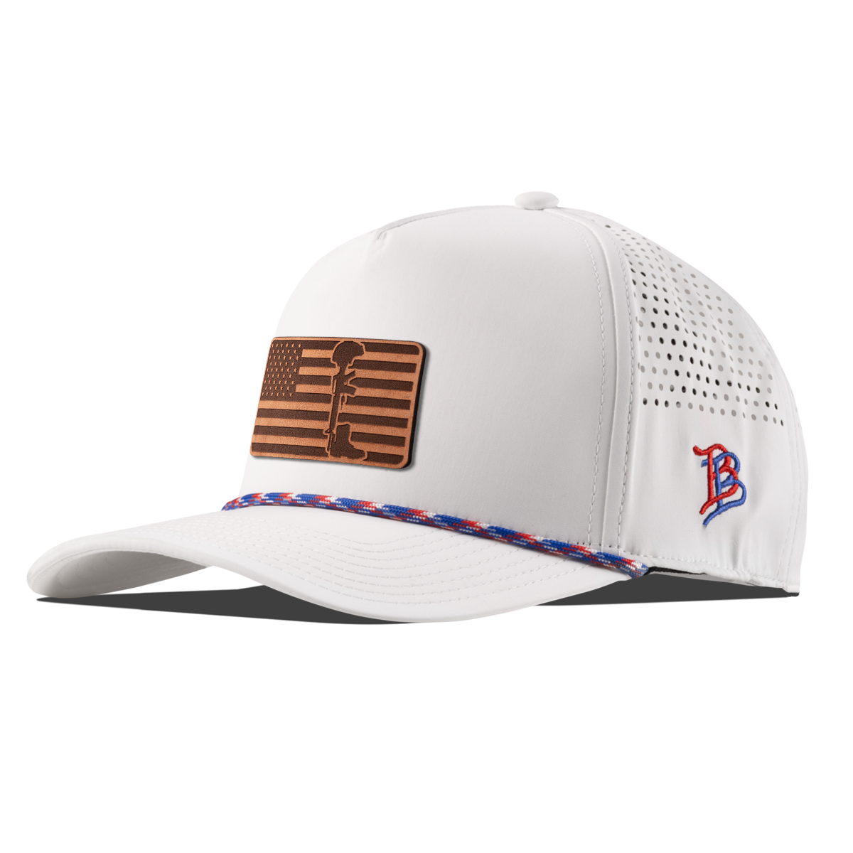 Memorial Curved 5 Panel Rope RWB/White