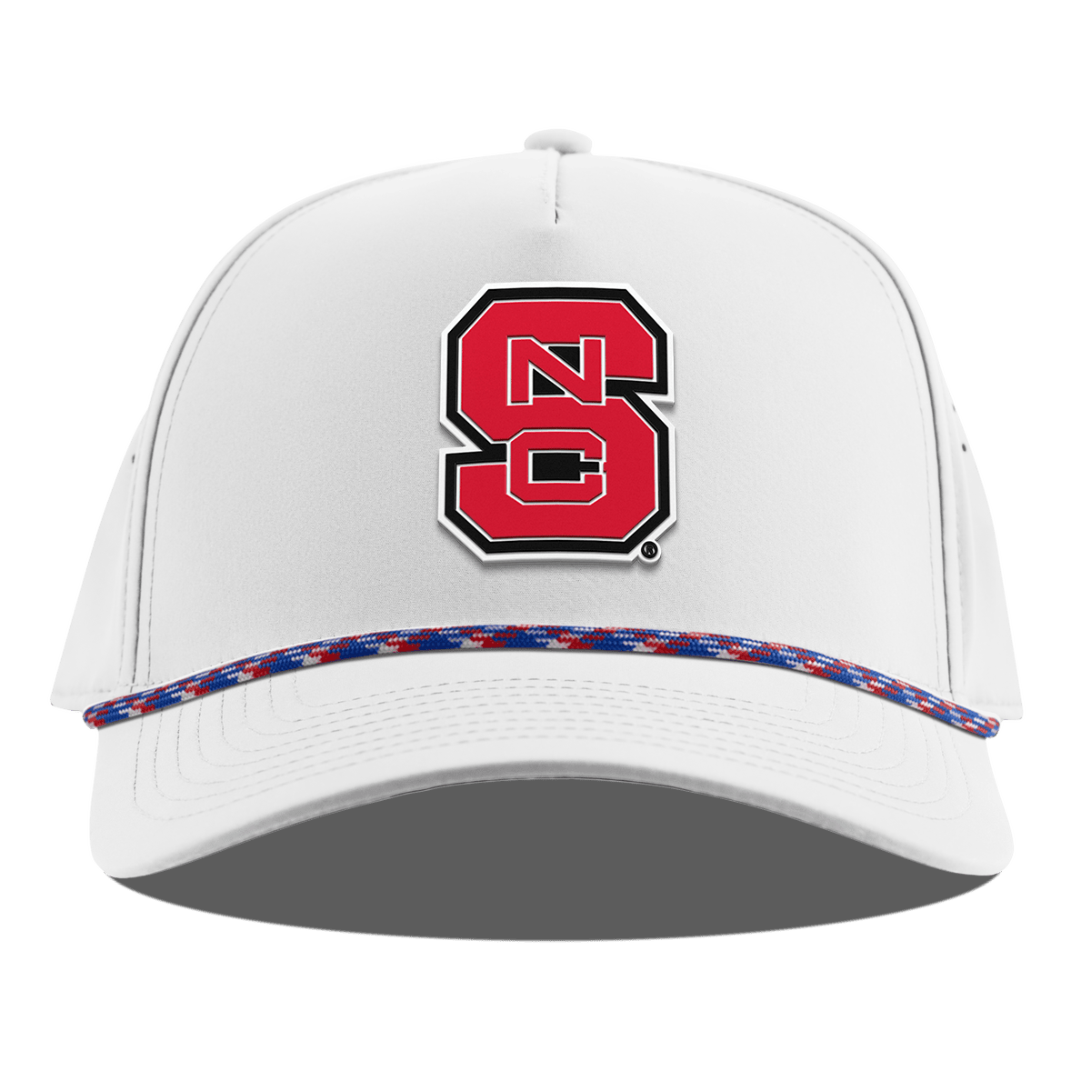 North Carolina State "NC State Block" Curved 5 Panel Rope White RWB