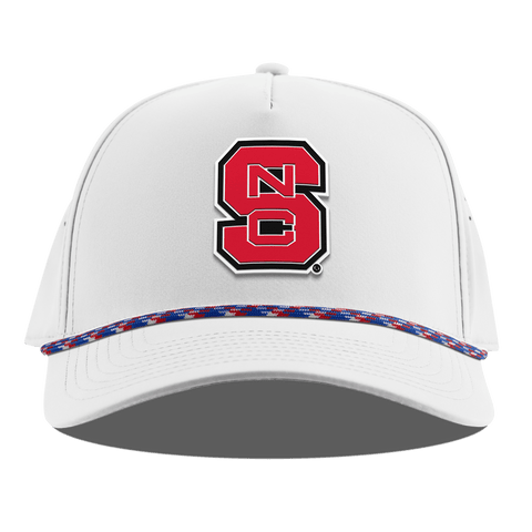 North Carolina State "NC State Block" Curved 5 Panel Rope White RWB