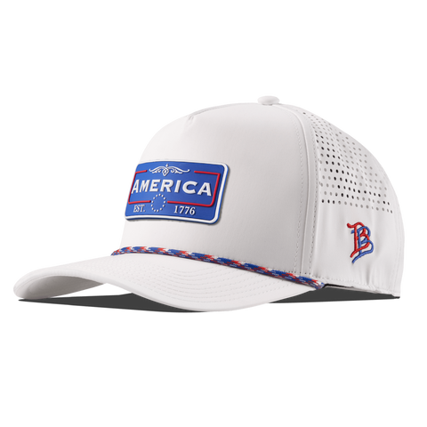 National Pride Curved 5 Panel Rope White/RWB