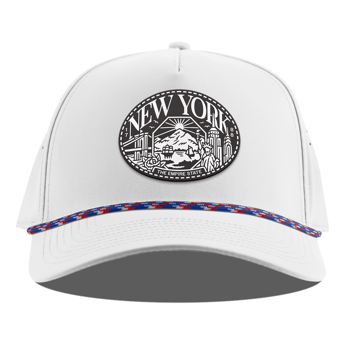 New York Traveler Curved 5 Panel Rope White RWB