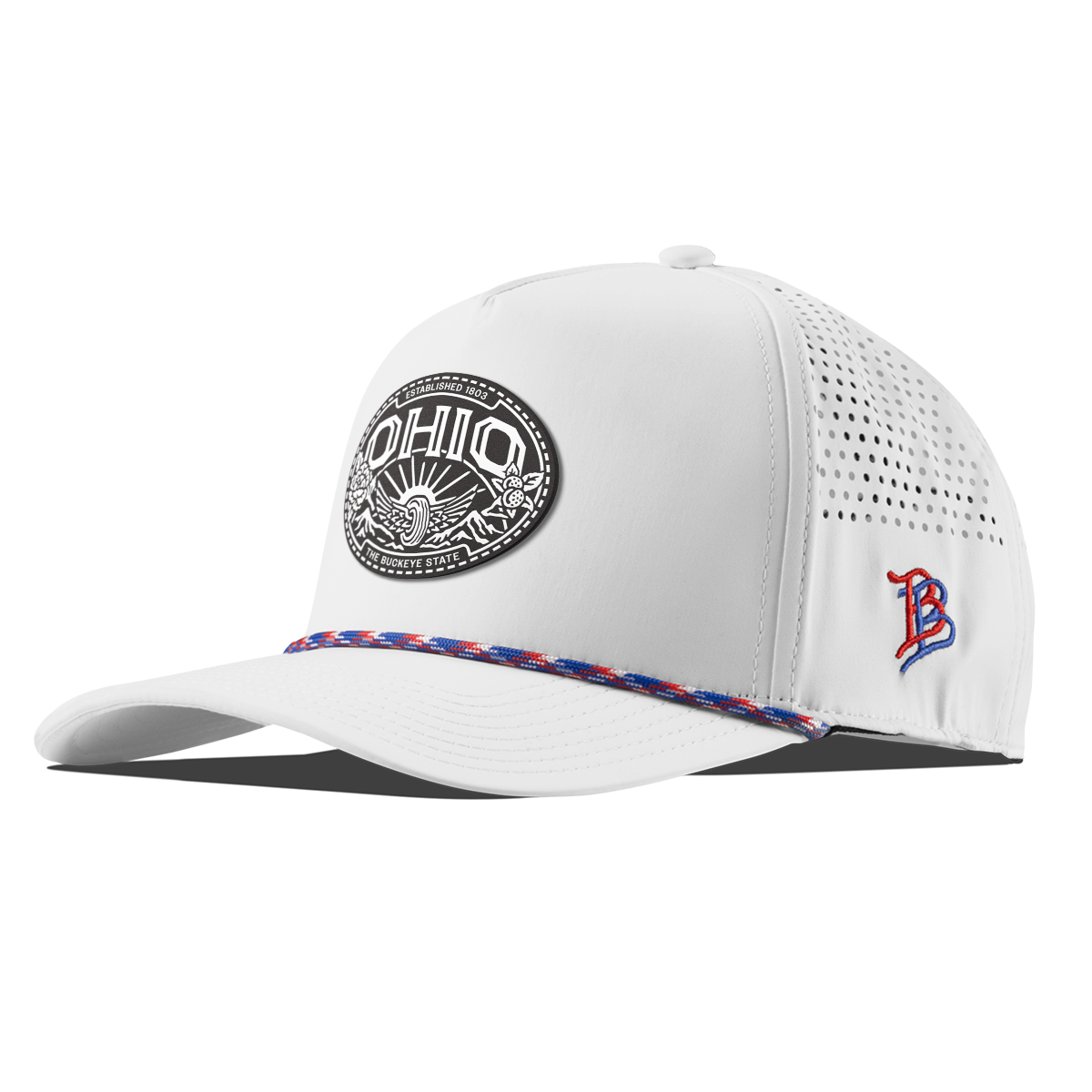 Ohio Traveler Curved 5 Panel Rope White RWB