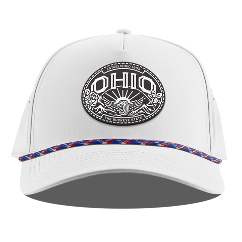 Ohio Traveler Curved 5 Panel Rope White RWB