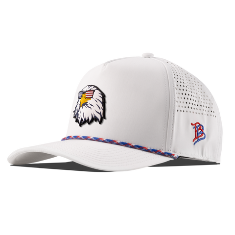 Party Eagle PVC Curved 5 Panel Rope Back White/RWB