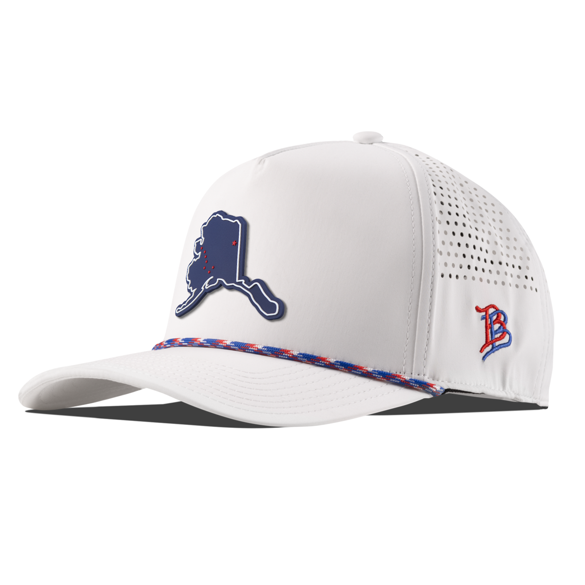 Alaska Patriot Series Curved 5 Panel Rope White/RWB