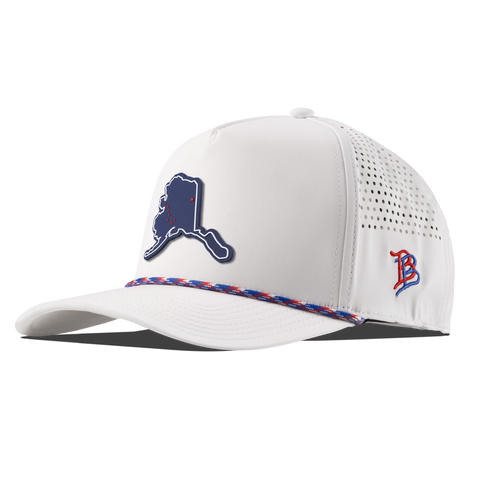 Alaska Patriot Series Curved 5 Panel Rope White/RWB