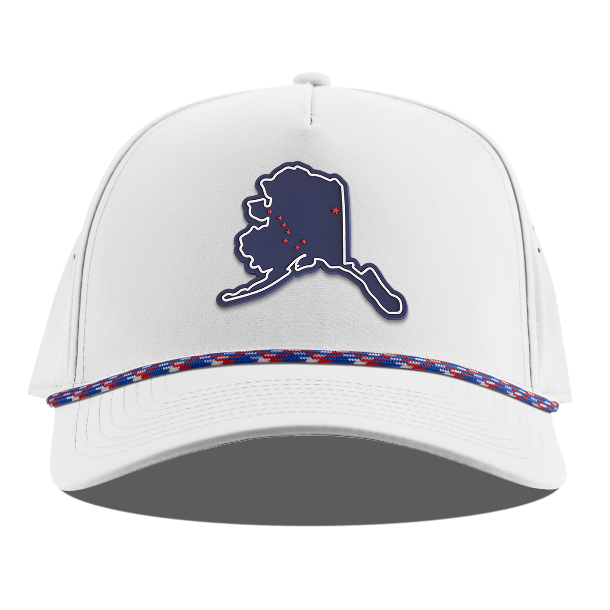 Alaska Patriot Series Curved 5 Panel Rope White RWB