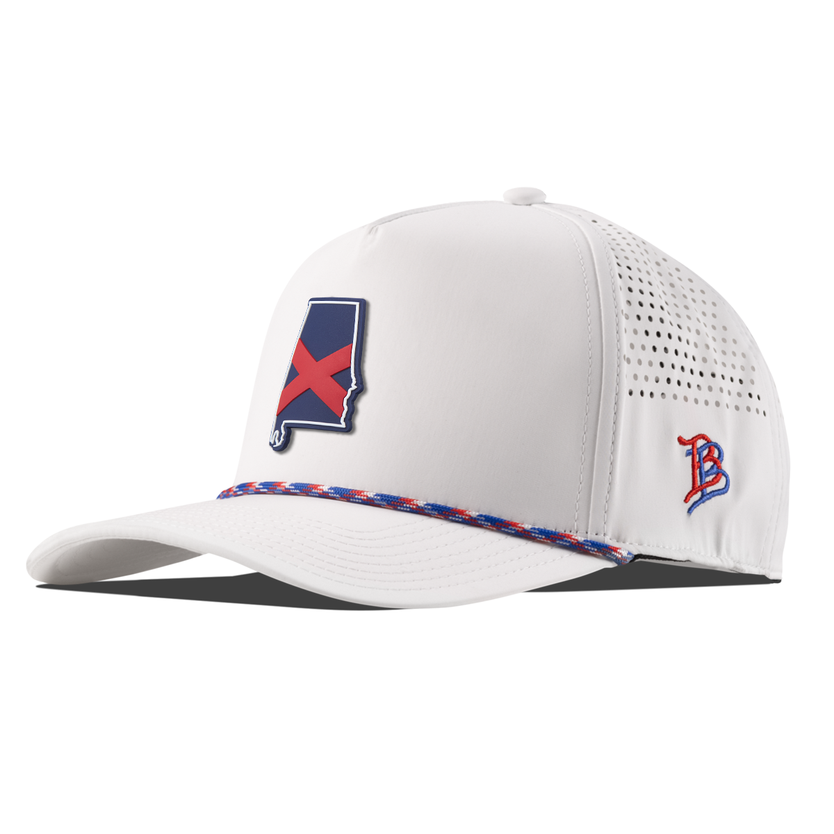 Alabama Patriot Series Curved 5 Panel Rope White/RWB