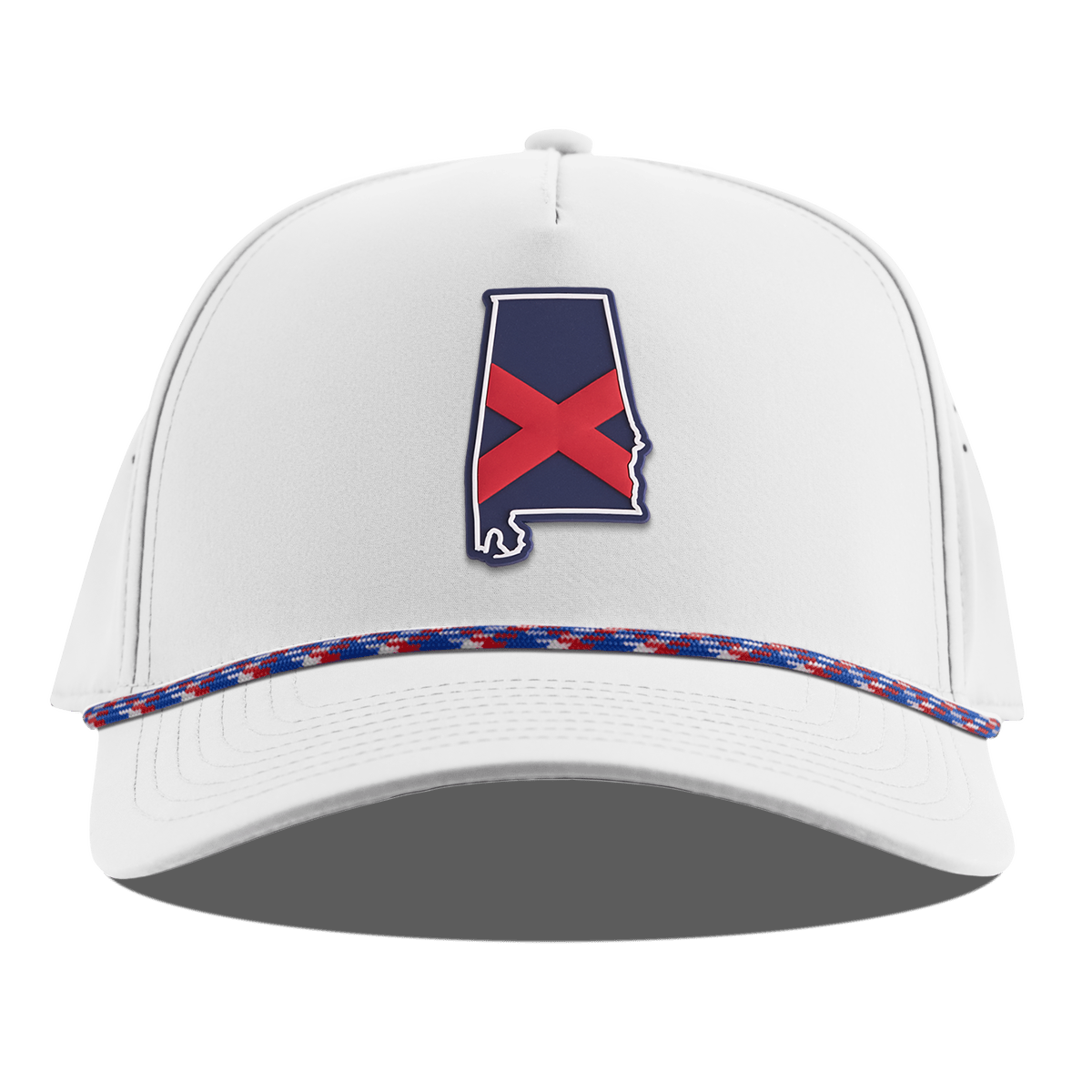 Alabama Patriot Series Curved 5 Panel Rope White RWB