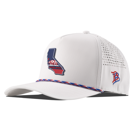 California Patriot Series Curved 5 Panel Rope White/RWB