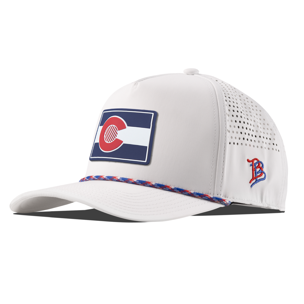 Colorado Patriot Series Curved 5 Panel Rope White/RWB