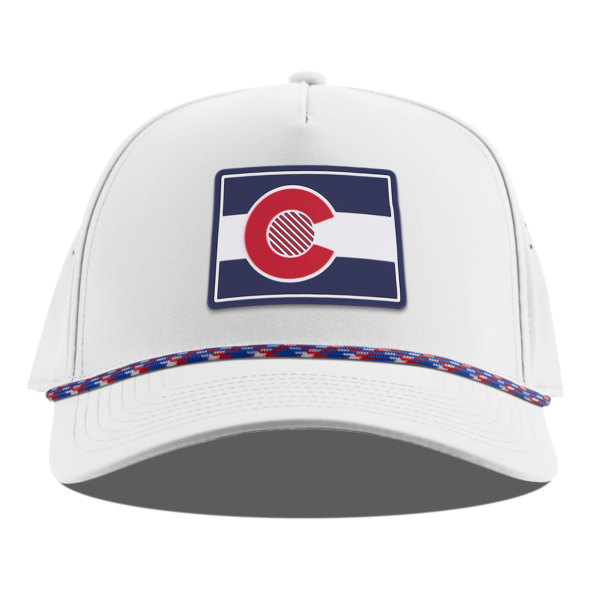 Colorado Patriot Series Curved 5 Panel Rope White RWB