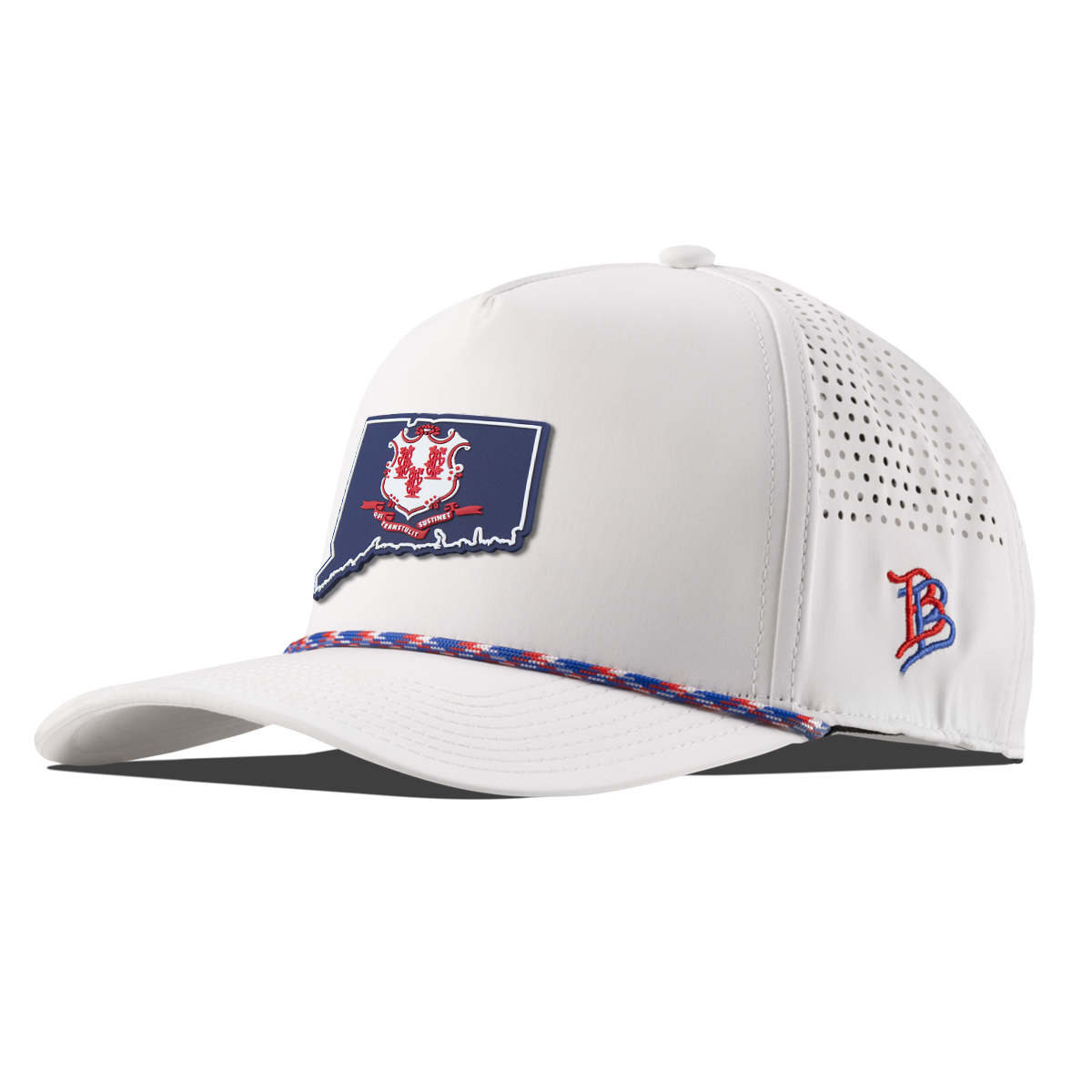 Connecticut Patriot Series Curved 5 Panel Rope White/RWB