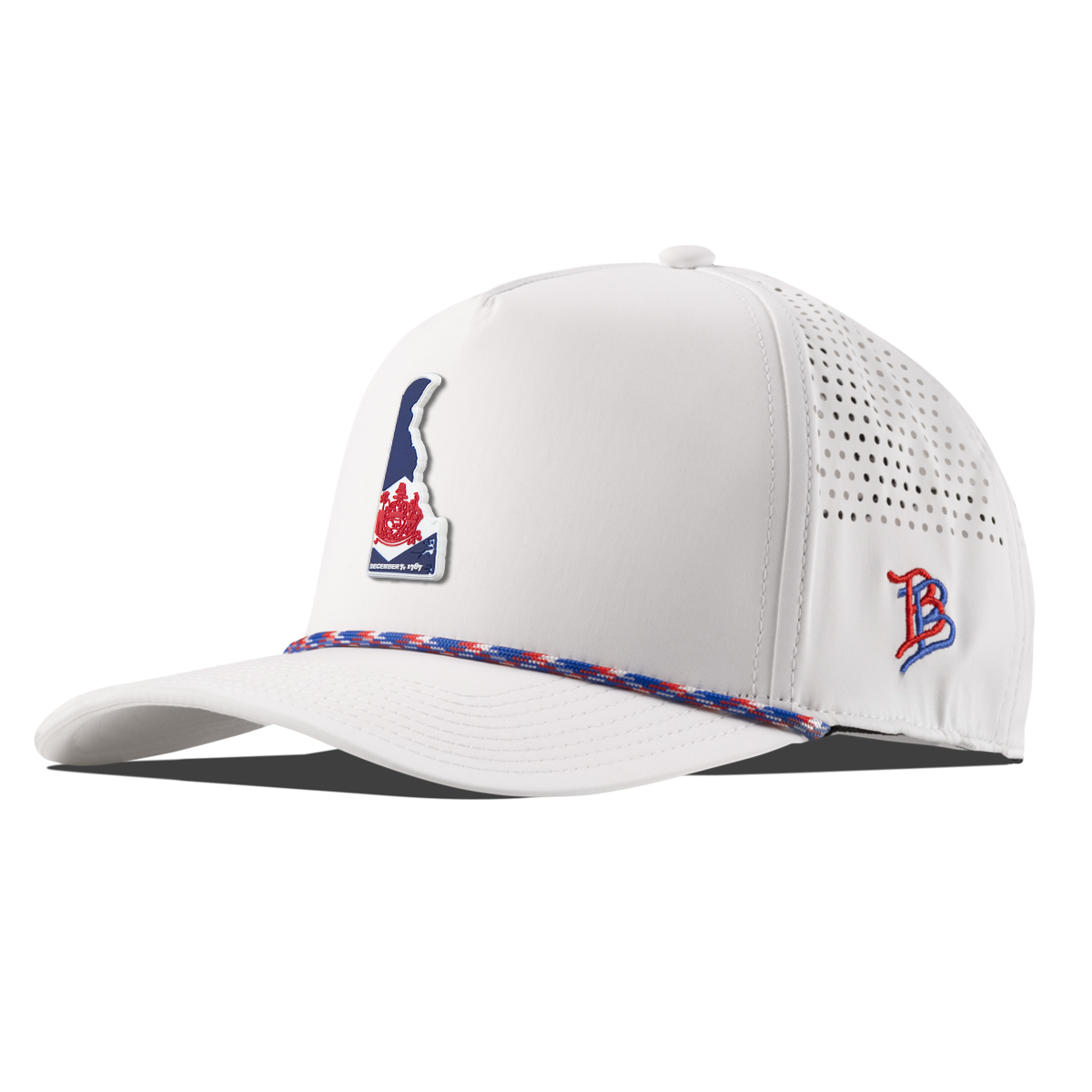 Delaware Patriot Series Curved 5 Panel Rope White/RWB