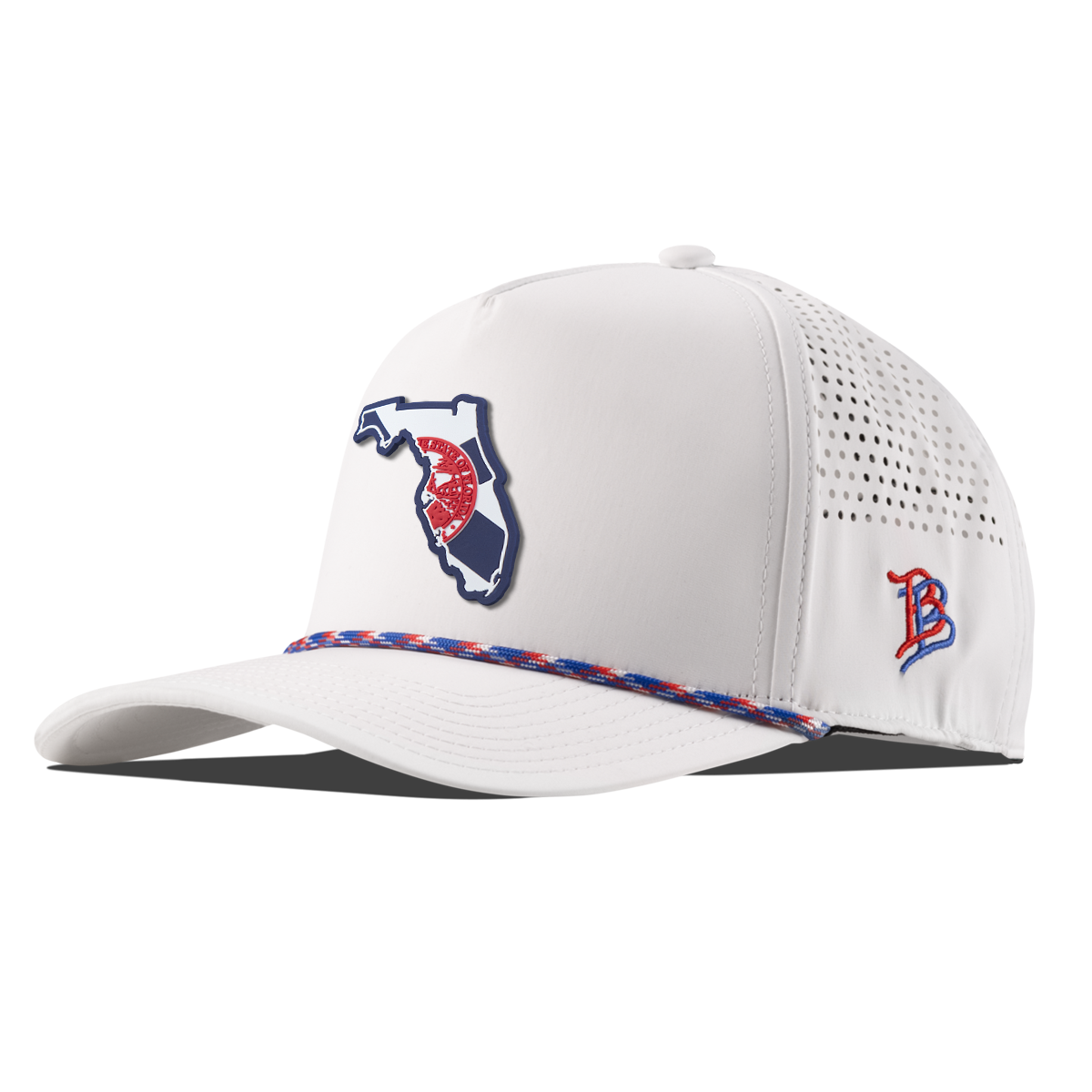 Florida Patriot Series Curved 5 Panel Rope White RWB